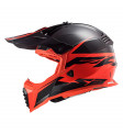 Шлем LS2 MX437 Fast Evo Roar Matt Black Red